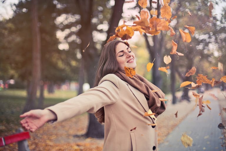 ways to stay cozy in the fall are by going outside