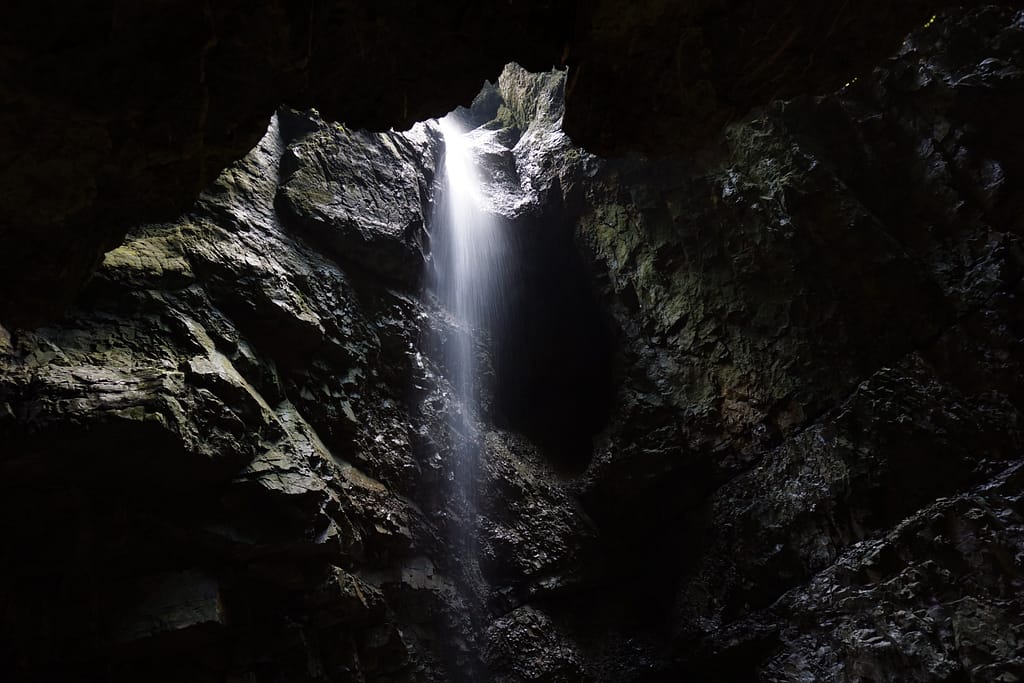 A dark cave